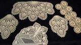 Hand-crocheted chair & armchair covers, doilies, etc.