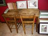 Double school desk, vintage