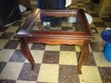 Glass-Top End Table