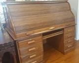 Oak Roll Top Desk