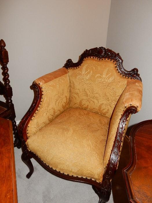 Borcade Cut Victorian Side Chair