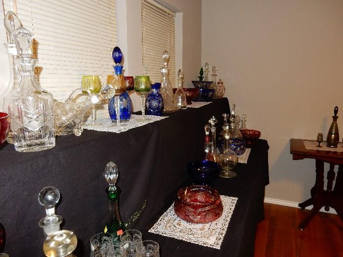 Collection of Lead Crystal Decanters