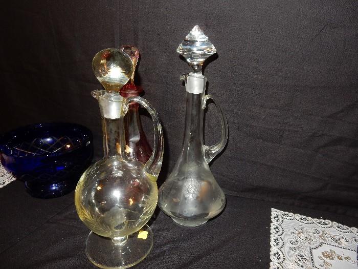 Assorted Lead Crystal Decanters