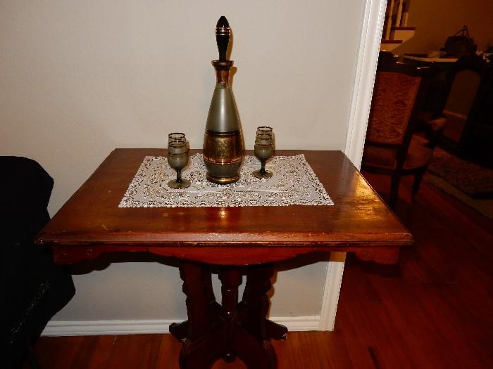 East Lake Side Table and Decanter