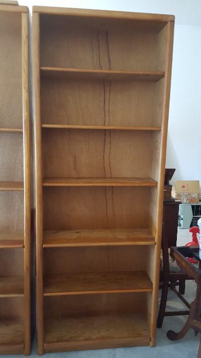 Oak Bookcases approximately 7ft.