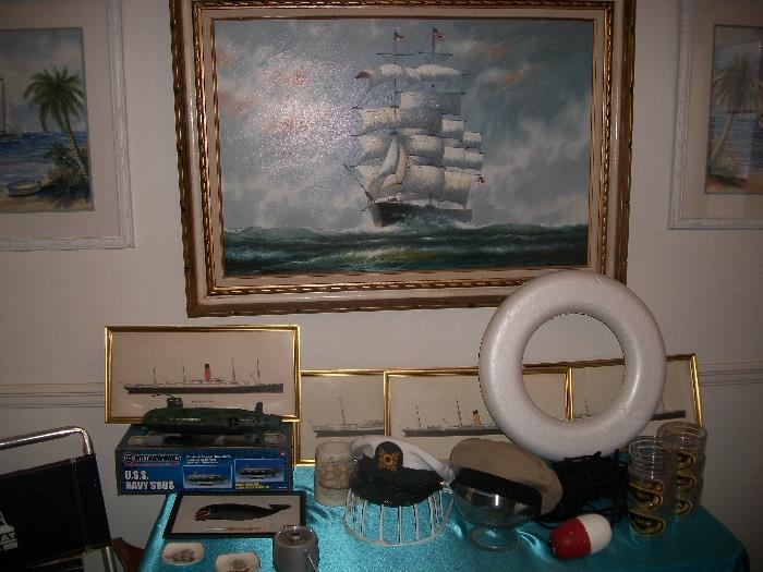 ORIGINAL OIL PAINTING & NAUTICAL