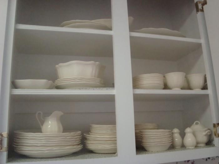 Seventy two pieces of Wedgwood Queens Shape, many serving pieces.
