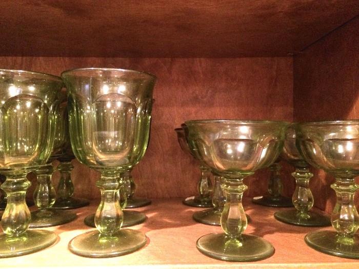 Vintage Imperial sundae set and goblet set