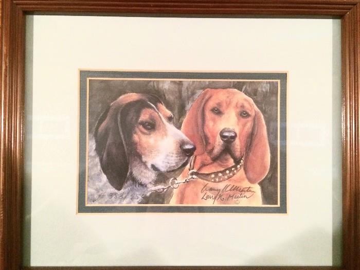 Larry K Martin framed animal print
