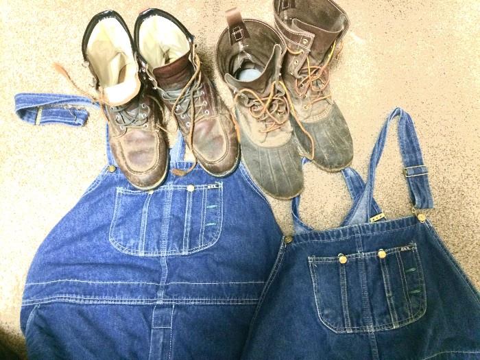 Overalls (size 50/30) and boots