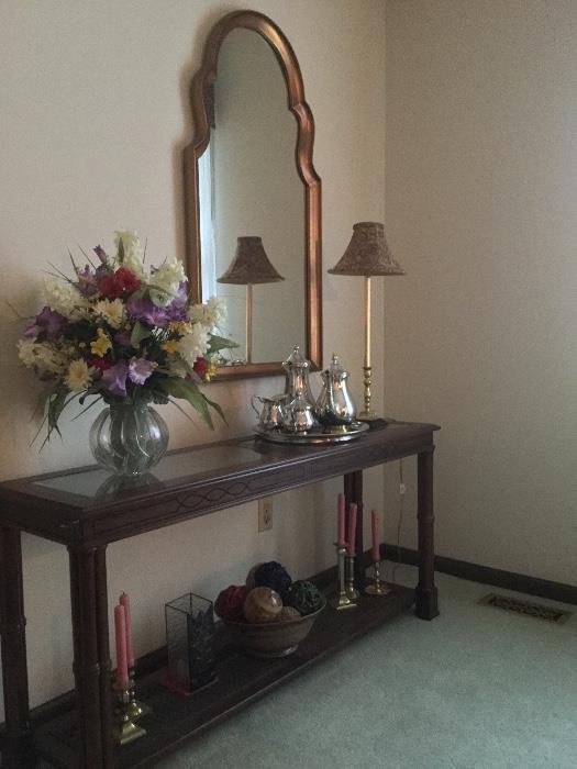 Beautiful Console Table and Decorative Mirror