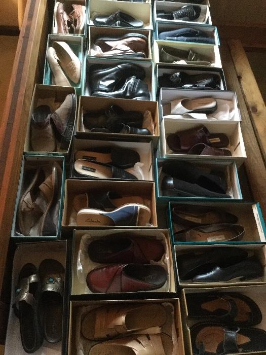 Lots of Ladies Shoes (Sizes 7-7.5). Clarks, Talbots, Born and More!