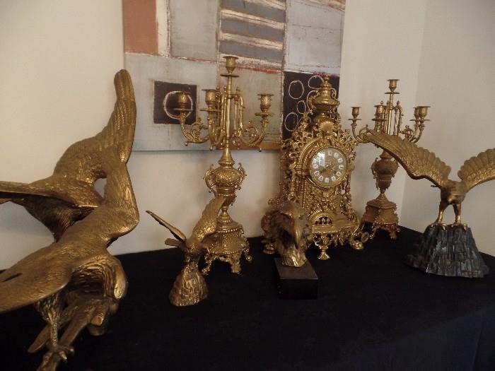 Lots of vintage and antique brass and bronze