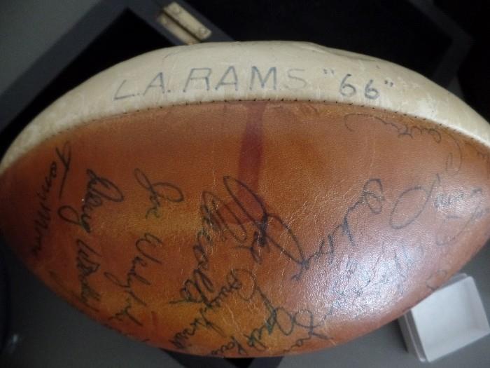 1966 LA Rams signed football