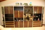 Wall unit measures 78" H x 163" W x 15" D