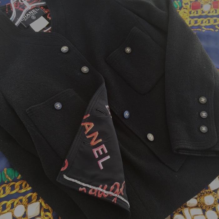 Classic Chanel Suit with surprise novelty silk lining