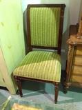 Italian Inlaid Upholstered Back/Seat Dining Side Chairs - Detail