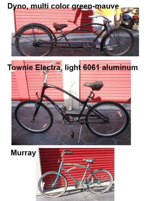 Bicycles, Electra aluminum, Dyno stretch, Murray