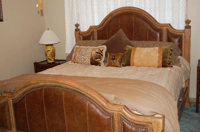 King Size bed including bedframe, memory foam mattress with pillow top. Was $850 for the set, discounted to $450