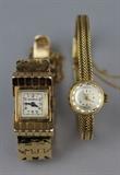 Lot 1007: VINTAGE BENRUS 14K YELLOW GOLD LADIES WATCH AND VINTAGE JULES JURGENSEN 18K YELLOW GOLD LADIES WATCH http://www.invaluable.com/auction-lot/vintage-benrus-14k-yellow-gold-ladies-watch-and-v-1007-c-343480490b