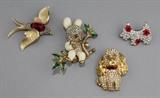 Lot 1014: TRIFARI JELLY BELLY BIRD PIN, CINER RHINESTONE AND ENAMELED KOALA BEAR PIN, KENNETH J. LANE RHINESTONE SPANIEL PIN AND A... http://www.invaluable.com/auction-lot/trifari-jelly-belly-bird-pin,-ciner-rhinestone-an-1014-c-e8447b2889