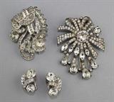 Lot 1020:  EARLY EISENBERG ORIGINAL RHINESTONE FUR CLIPS WITH EISENBERG CLIP-BACK EARRINGS http://www.invaluable.com/auction-lot/early-eisenberg-original-rhinestone-fur-clips-wit-1020-c-45c4b14a08