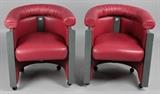 Lot 1048: ITALIAN DESIGNER GIORGETTI MODERN PAIR OF RED LEATHER CLUB CHAIRS http://www.invaluable.com/auction-lot/italian-designer-giorgetti-modern-pair-of-red-lea-1048-c-ced4d8ab1d
