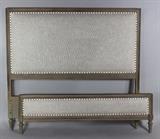 Lot 1068: RESTORATION HARDWARE MAISON QUEEN SIZE LINEN UPHOLSTERED BED FRAME IN ANTIQUE GRAY FINISH http://www.invaluable.com/auction-lot/restoration-hardware-maison-queen-size-linen-upho-1068-c-7c24a549d7