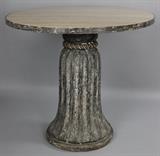Lot 1079: DISTRESSED PAINTED COMPOSITE PEDESTAL TABLE WITH INSET STONE TOP http://www.invaluable.com/auction-lot/distressed-painted-composite-pedestal-table-with-1079-c-95d4c41a3e