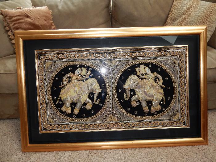 Art was bought in Thailand, Custom Framed here.