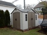 Lifetime Brighton 8' x 10' Shed with side entrance, windows and skylights.
