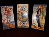 Beautiful hand painted 1" thick decorative tiles imported from Italy.