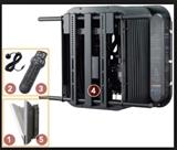 Chief CM7W12U Flat Panel Automated Swing Arm. NEW IN BOX!  Universal IR Remote Control, Two preset buttons on remote to program favorite positions. Mounts directly to studs for easy on-wall instalation. Sits flush against the wall at 4.6" 