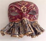 Hand Painted Terra-Cotta "Venetian Carnival" Mask