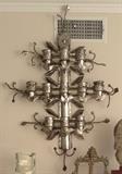 Impressive Large Mexican&nbsp;Punched and Sculpted Tin Candelabrum