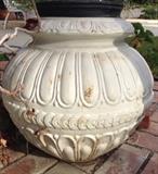 Cast Concrete Painted "Ball Urn"