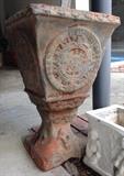 Maya Calendar Embossed on Pedestal Planter