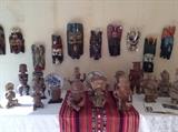 Replicas of Pre-Columbian Style Figures & 20th C. Mesoamerican Region Masks 