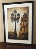 Ethan Allen Framed Art:  Parisian Lamp.  Framed Size:  33.25" x 45.75"