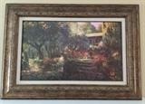 Original Oil:  48" wide x 4" high, size includes frame