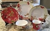 5 Piece Place Setting 222 Fifth "Lutece" China, Service for 12