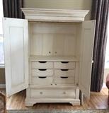 Interior of Ethan Allen Armoire