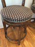 Closer Look at Fabric and Base of Sterling Collection Counter Stools