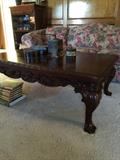 coffee table and tole ware