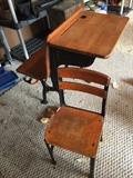 school desk and chair