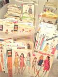 Vintage Patterns, what is unique at this sale is we actually have the dresses that were made with these patterns. YES we have a nice LARGE collection of Mommy Made dresses from the 60's 70's and 80's. As well as clothing from Montgomery Wards, Sears, and the like. see other photos