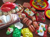 Fake plastic food. what a great find.