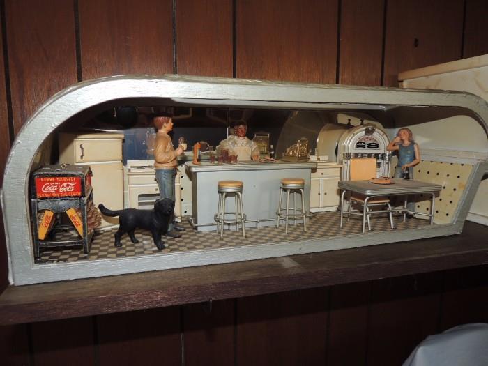Doll house diorama soda shop