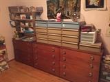 Craft room storage filled with treasures