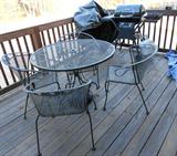 Wrought Iron Patio Set, Charbroil Gas Grill